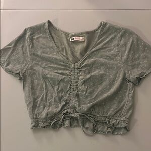 SO Women's Green Ruched Top